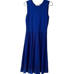Nick Navarra Private Collection Blue Sleeveless Dress Size Small Knee Length